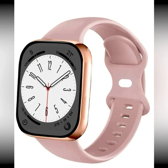 MONOCHROME Silicone Butterfly Buckle Sport Apple Watch Band - Picture 1 of 4